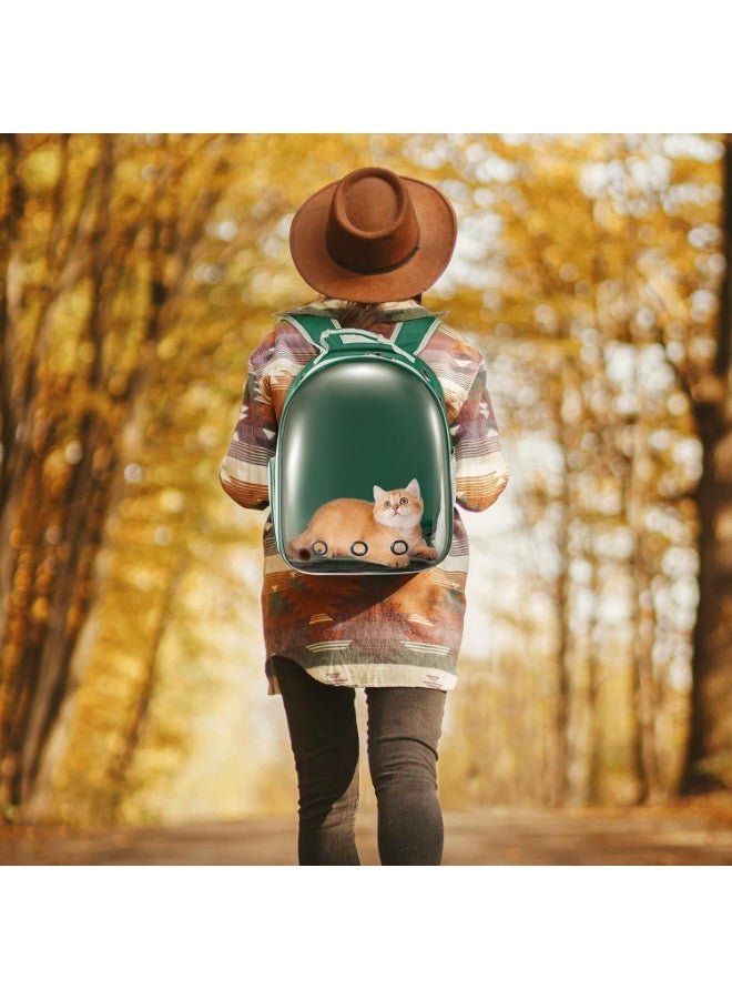 Transparent Bubble Cat Backpack Carrier, Space Capsule Design with Hard Dome, Breathable Mesh and Padded Straps, Hands-Free Pet Travel Backpack - Image 5